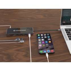 Conceptronic Donn15G - Stacja Dokująca - Usb-C 3.2 Gen 1 - Vga, 2 X Hdmi - Gige
