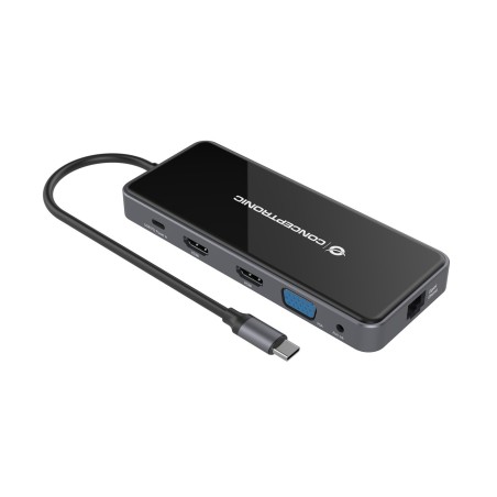 Conceptronic Donn15G - Stacja Dokująca - Usb-C 3.2 Gen 1 - Vga, 2 X Hdmi - Gige