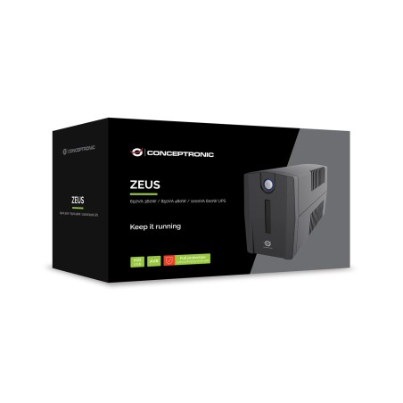 Zasilacz Awaryjny Ups Conceptronic 850 Va/480 W/2Xuk/Hid Usb/Rj45In/Out/Avr Sw