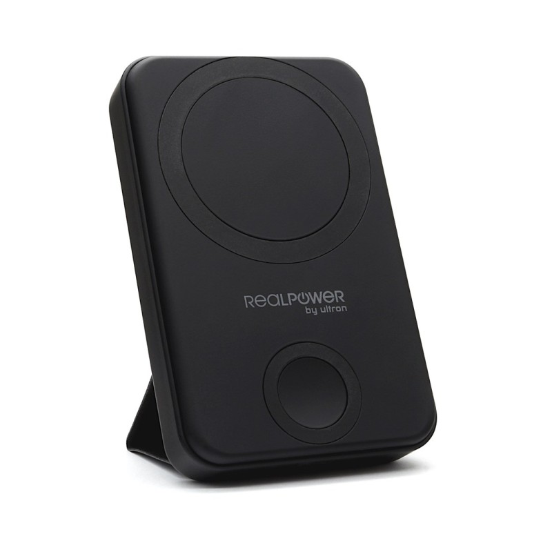 Realpower 444408 Bank Mocy 10000 Mah Bezprzewodowe Ładowanie Czarny