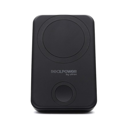 Realpower 444408 Bank Mocy 10000 Mah Bezprzewodowe Ładowanie Czarny