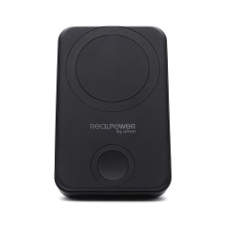 Realpower 444408 Bank Mocy 10000 Mah Bezprzewodowe Ładowanie Czarny
