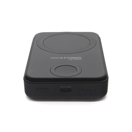 Realpower 444408 Bank Mocy 10000 Mah Bezprzewodowe Ładowanie Czarny