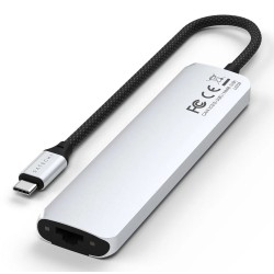 Satechi Usb-C 7-W-1 Slim Multi Port Adapter Ethernet Srebrny