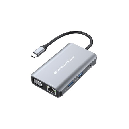 Conceptronic Donn21G Stacja Dokująca Przewodowa Usb 3.2 Gen 1 (3.1 Gen 1) Type-C Szary