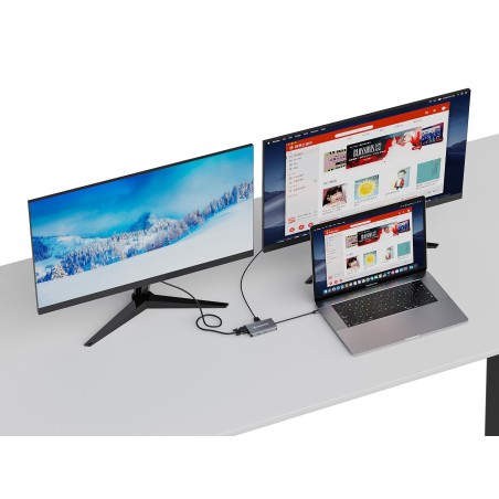 Conceptronic Donn21G Stacja Dokująca Przewodowa Usb 3.2 Gen 1 (3.1 Gen 1) Type-C Szary