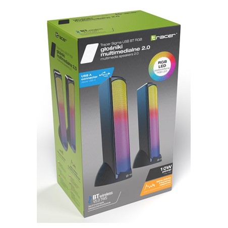 Tracer Głośniki 2.0 Bluetooth Sigma Usb Rgb