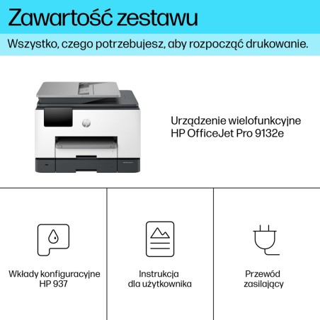 Hp Officejet Pro Produkt 9132E Bezprzewodowe All-In-One W Kolorze Drukarka, Instant Ink  Drukowanie Dwustronne