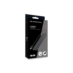 Conceptronic Hubbies19Bp Huby I Koncentratory Usb 3.2 Gen 1 (3.1 Gen 1) Type-A 5000 Mbit/S Czarny