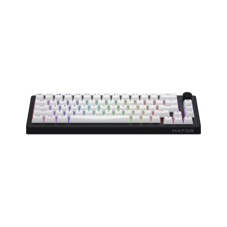 Hator Skyfall Wireless 65 Klawiatura Gaming Usb + Rf Wireless + Bluetooth Qwerty Us English Czarny, Biały