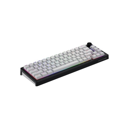 Hator Skyfall Wireless 65 Klawiatura Gaming Usb + Rf Wireless + Bluetooth Qwerty Us English Czarny, Biały