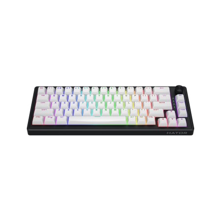 Hator Skyfall Wireless 65 Klawiatura Gaming Usb + Rf Wireless + Bluetooth Qwerty Us English Czarny, Biały