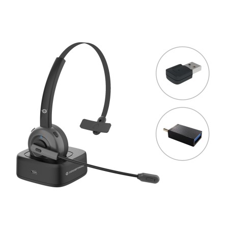 Conceptronic Polona03Bda Słuchawki/Zestaw Słuchawkowy Bezprzewodowy Opaska Na Głowę Biuro/Centrum Telefoniczne Bluetooth Podstaw