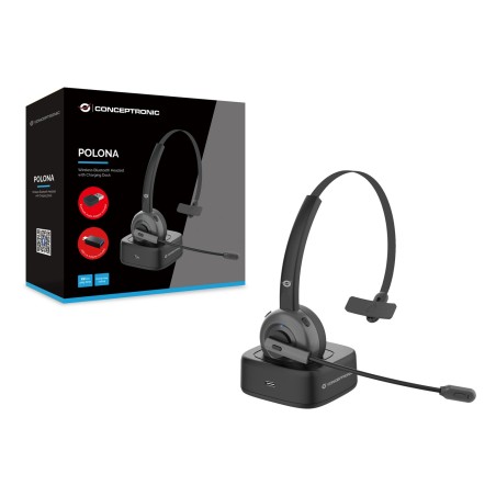 Conceptronic Polona03Bda Słuchawki/Zestaw Słuchawkowy Bezprzewodowy Opaska Na Głowę Biuro/Centrum Telefoniczne Bluetooth Podstaw