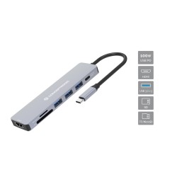 Conceptronic Donn19G Stacja Dokująca Przewodowa Usb 3.2 Gen 1 (3.1 Gen 1) Type-C Szary