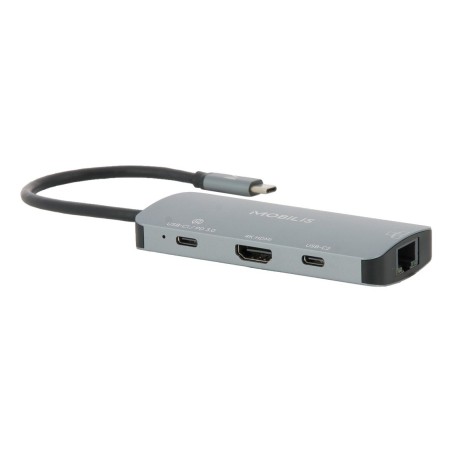 Mobilis 001382 Stacja Dokująca Przewodowa Usb 3.2 Gen 1 (3.1 Gen 1) Type-C Czarny, Szary