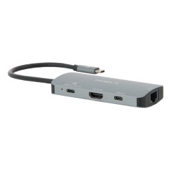 Mobilis 001382 Stacja Dokująca Przewodowa Usb 3.2 Gen 1 (3.1 Gen 1) Type-C Czarny, Szary