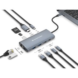 Conceptronic Donn06G Przewodowa Usb 3.2 Gen 1 (3.1 Gen 1) Type-C Szary