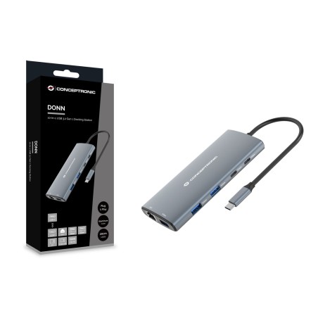 Conceptronic Donn06G Przewodowa Usb 3.2 Gen 1 (3.1 Gen 1) Type-C Szary