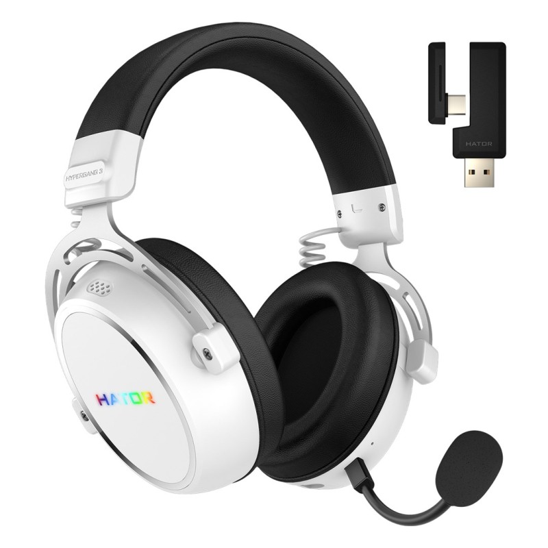 Słuchawki Dla Graczy Hator Hypergang 3 Wireless Bezprzewodowe Białe