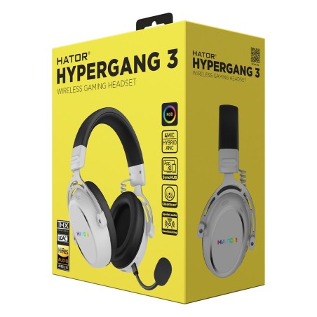 Słuchawki Dla Graczy Hator Hypergang 3 Wireless Bezprzewodowe Białe