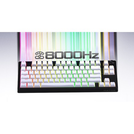 Hator Skyfall 65 Mag Ultra 8K Klawiatura Gaming Usb Qwerty Us English Czarny, Biały