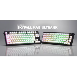 Hator Skyfall 65 Mag Ultra 8K Klawiatura Gaming Usb Qwerty Us English Czarny, Biały