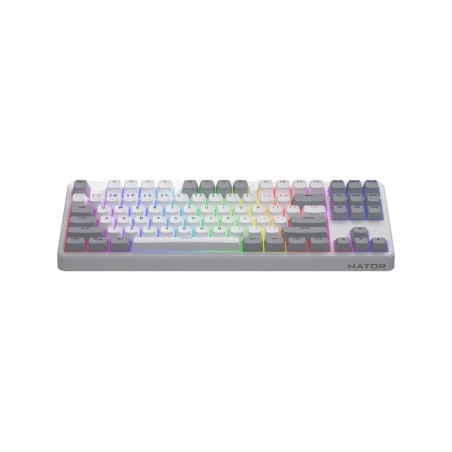 Hator Rockfall 3 Tkl Wireless Klawiatura Uniwersalne Usb + Rf Wireless + Bluetooth Qwerty Angielski Biały