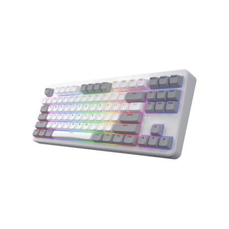 Hator Rockfall 3 Tkl Wireless Klawiatura Uniwersalne Usb + Rf Wireless + Bluetooth Qwerty Angielski Biały