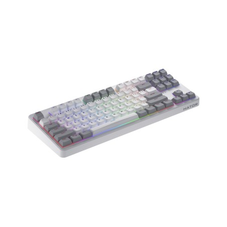 Hator Rockfall 3 Tkl Wireless Klawiatura Uniwersalne Usb + Rf Wireless + Bluetooth Qwerty Angielski Biały
