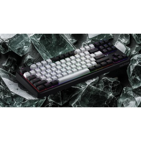 Hator Rockfall 3 Tkl Wireless Klawiatura Uniwersalne Usb + Rf Wireless + Bluetooth Qwerty Angielski Biały