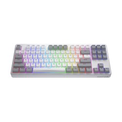 Hator Rockfall 3 Tkl Wireless Klawiatura Uniwersalne Usb + Rf Wireless + Bluetooth Qwerty Angielski Biały