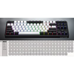 Hator Rockfall 3 Tkl Wireless Klawiatura Uniwersalne Usb + Rf Wireless + Bluetooth Qwerty Angielski Biały