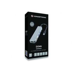 Conceptronic Donn02G Stacja Dokująca Usb 3.2 Gen 1 (3.1 Gen 1) Type-C Aluminium