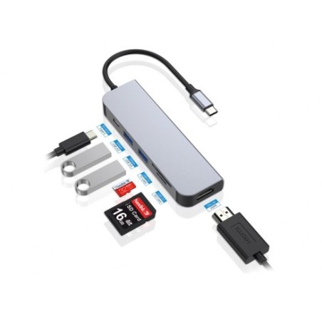 Conceptronic Donn02G Stacja Dokująca Usb 3.2 Gen 1 (3.1 Gen 1) Type-C Aluminium