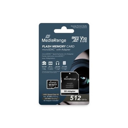Mediarange Mr947 Pamięć Flash 512 Gb Microsdxc Uhs-I Klasa 10
