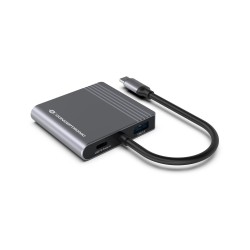 Conceptronic Donn13G Stacja Dokująca Przewodowa Usb 3.2 Gen 1 (3.1 Gen 1) Type-C Szary