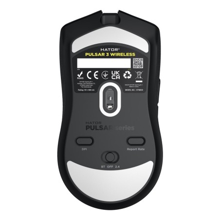 Hator Pulsar 3 Wireless Myszka Gaming Oburęczny Rf Wireless + Bluetooth + Usb Type-C Optyczny 12000 Dpi