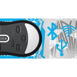 Hator Pulsar 3 Wireless Myszka Gaming Oburęczny Rf Wireless + Bluetooth + Usb Type-C Optyczny 12000 Dpi
