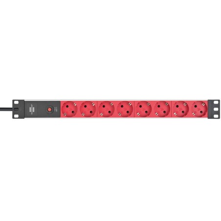 Listwa Zasilająca Brennenstuhl Alu-Line 19" Steckdosenleiste 8-Fach - 10A Sicherungsautomat Und Kaltgerätestecker [19" Steckerle