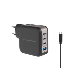 Conceptronic Ładowarka 4Port Gan 3Xusb-C/1Xa 100Wpd3.0/Pps Sw
