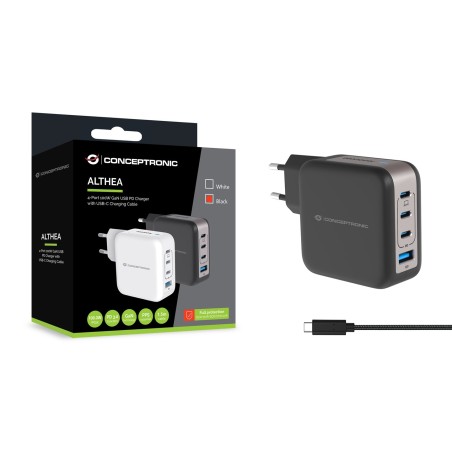 Conceptronic Ładowarka 4Port Gan 3Xusb-C/1Xa 100Wpd3.0/Pps Sw