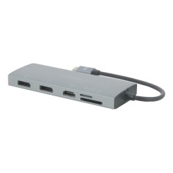 Mobilis 020028 Stacja Dokująca Przewodowa Usb 3.2 Gen 1 (3.1 Gen 1) Type-C Szary