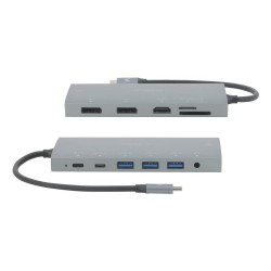 Mobilis 020028 Stacja Dokująca Przewodowa Usb 3.2 Gen 1 (3.1 Gen 1) Type-C Szary