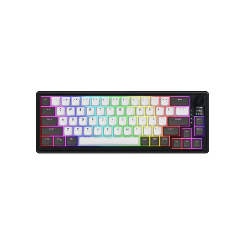 Hator Skyfall Pro Wireless 65 Klawiatura Gaming Usb + Rf Wireless + Bluetooth Qwerty Us English Czarny, Szary