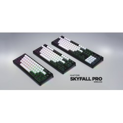 Hator Skyfall Pro Wireless 65 Klawiatura Gaming Usb + Rf Wireless + Bluetooth Qwerty Us English Czarny, Szary