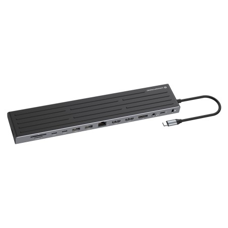 Stacja Dokująca Conceptronic 14-1 Usb-C- 2Xhdmi/Dp/2Xusb-C/+ 18Cm Bk