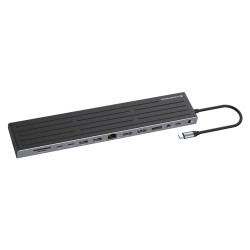 Stacja Dokująca Conceptronic 14-1 Usb-C- 2Xhdmi/Dp/2Xusb-C/+ 18Cm Bk