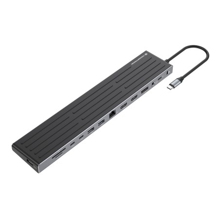 Stacja Dokująca Conceptronic 14-1 Usb-C- 2Xhdmi/Dp/2Xusb-C/+ 18Cm Bk