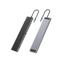 Stacja Dokująca Conceptronic 14-1 Usb-C- 2Xhdmi/Dp/2Xusb-C/+ 18Cm Bk